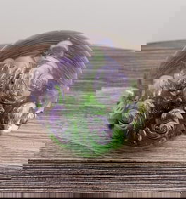 Floating Donuts Bubble Art Glass Paperweight