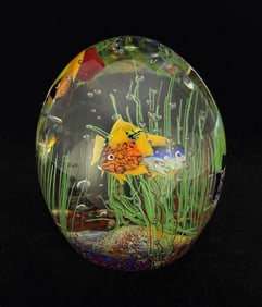 Murano Art Glass Fish Aquarium Paperweight
