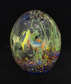 Murano Art Glass Fish Aquarium Paperweight