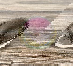 Tarax Infinity Thistle Flower Lucite Paperweight