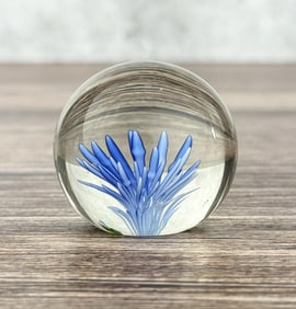 Lorenzo Glass Peter Pan Flower Paperweight
