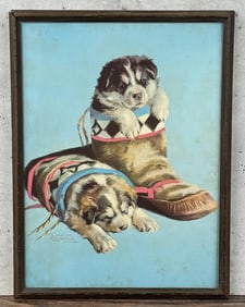 Josephine Crumrine Husky Puppies Print
