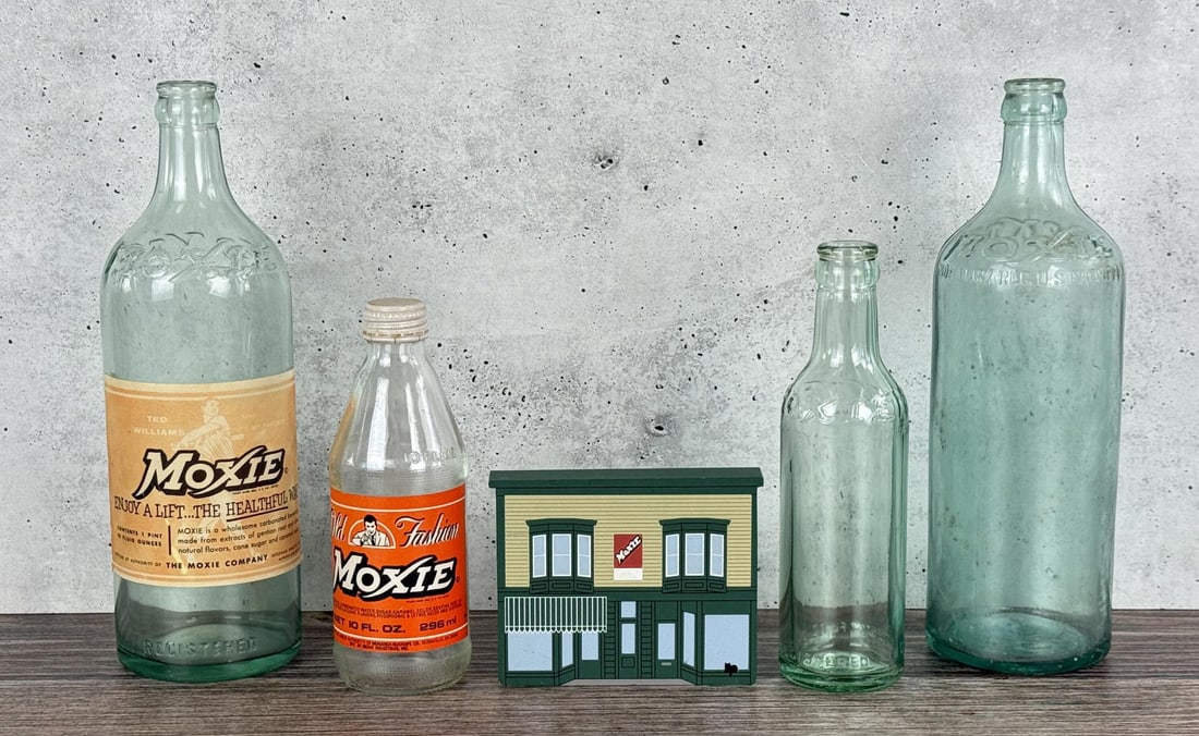Collection Of Moxie Soda Bottles (1 of 5)