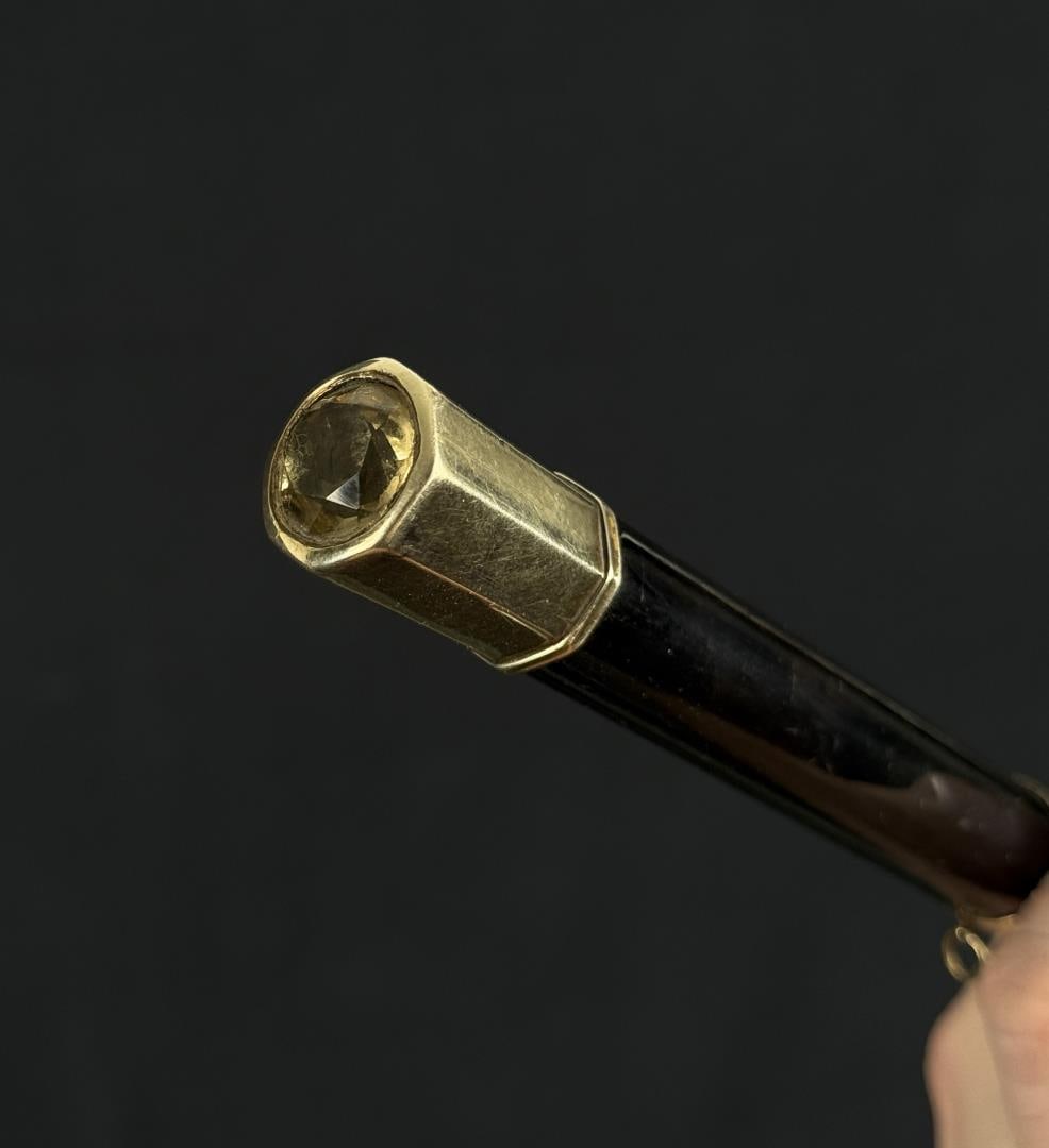 Scottish 14k Gold Cairngorm Walking Stick Cane (1 of 9)