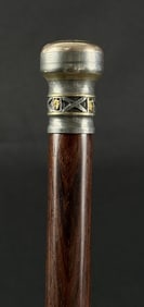 Jim Sornberger Gold Quartz Damascus Walking Cane