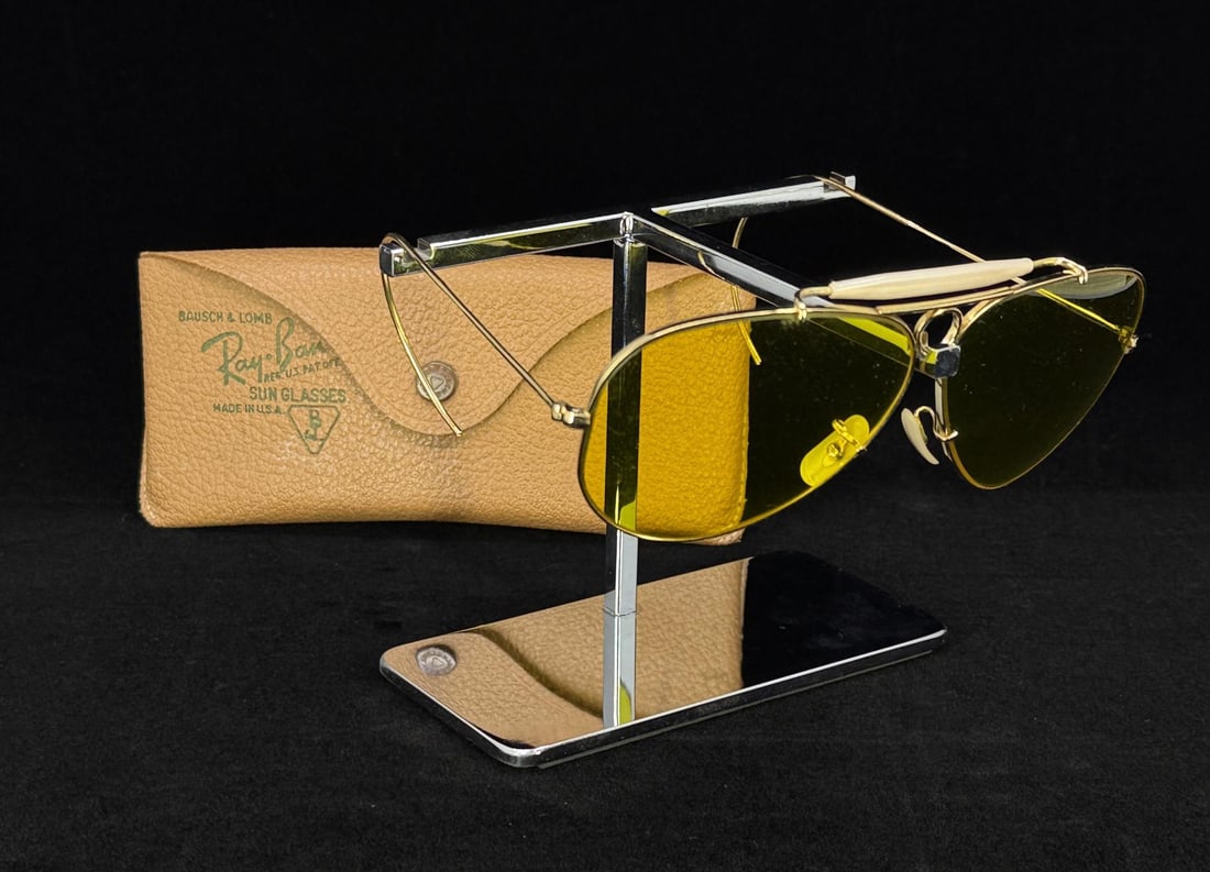 Ray Ban 12K Gold Filled Avaitor Sunglasses: Kalichrome. Hunter S Thompson Style with case.