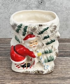 1950s Ucagco Christmas Santa Planter