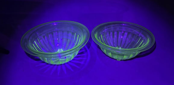 Uranium Glass Hazel Atlas Mixing Bowls