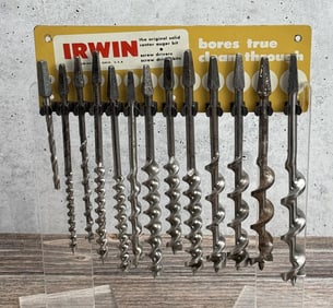 Irwin Auger Drill Bit Metal Store Display