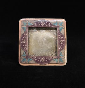 Art Nouveau Sterling Enamel Picture Frame