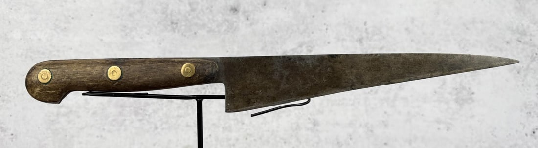 Antique Native American Indian Made Butcher Knife: 13 1/8" long.