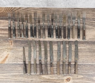 Civil War Era Large Collection of Flatware