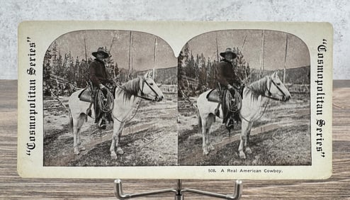 A Real American Cowboy Stereoview
