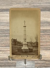 Soldiers Monument Davenport Iowa CDV Photo