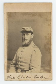 Civil War Confederate Officer Named CDV Photo