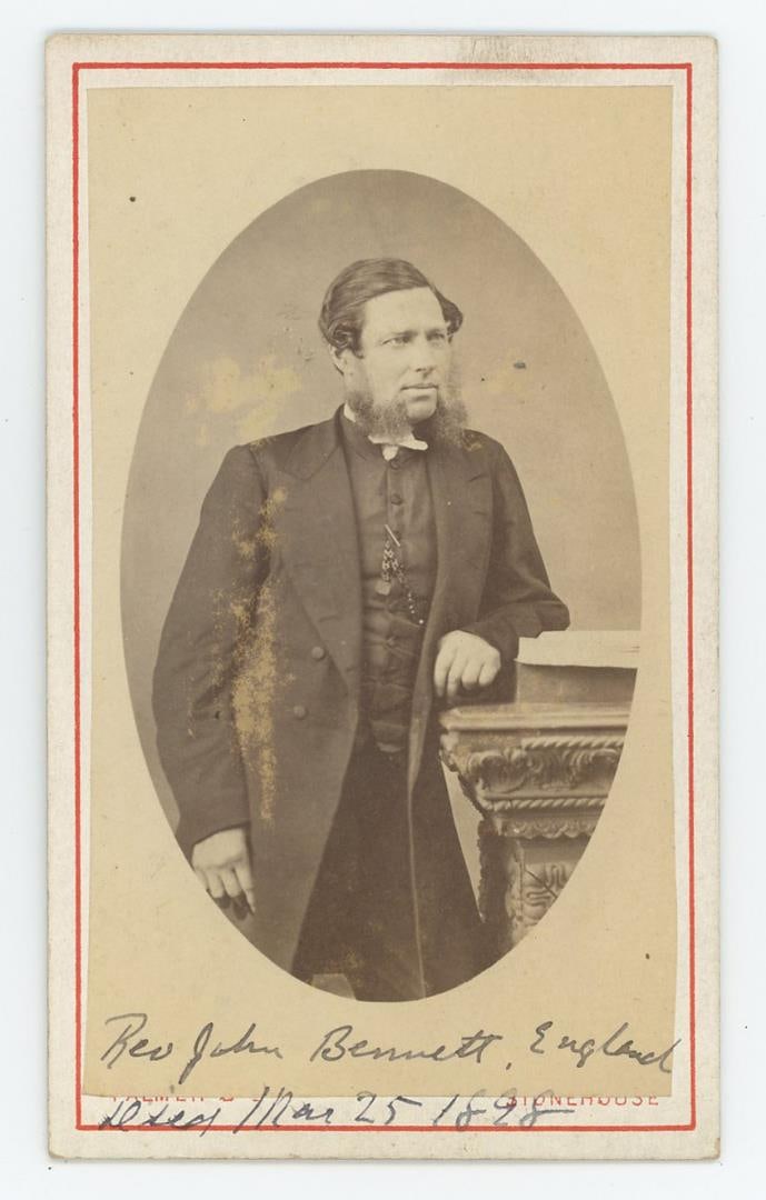 Reverend John Bennett London England CDV Photo: 4" by 2 1/2"