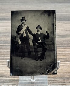 Drunk GAR Soldiers Tintype Photo