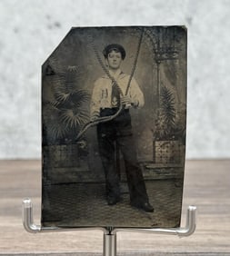 Navy Ropemaker Occupational Tintype Photo
