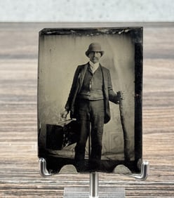 Travelling Salesman Occupational Tintype Photo