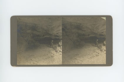 Scotts Cave Death Valley California Stereoview