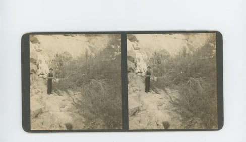 Scotts Cave Death Valley California Stereoview