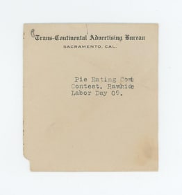 Pie Eating Contest Rawhide Nevada Photo Negative