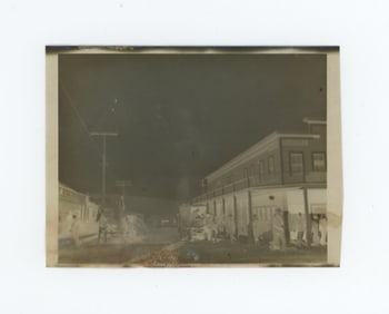 Mainstreet Scene Photo Negative of Rawhide Nevada