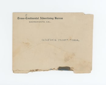 Photo Negative of Goldfield Nevada