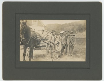 1913 Jackson New Hampshire Fishermen Cabinet Photo