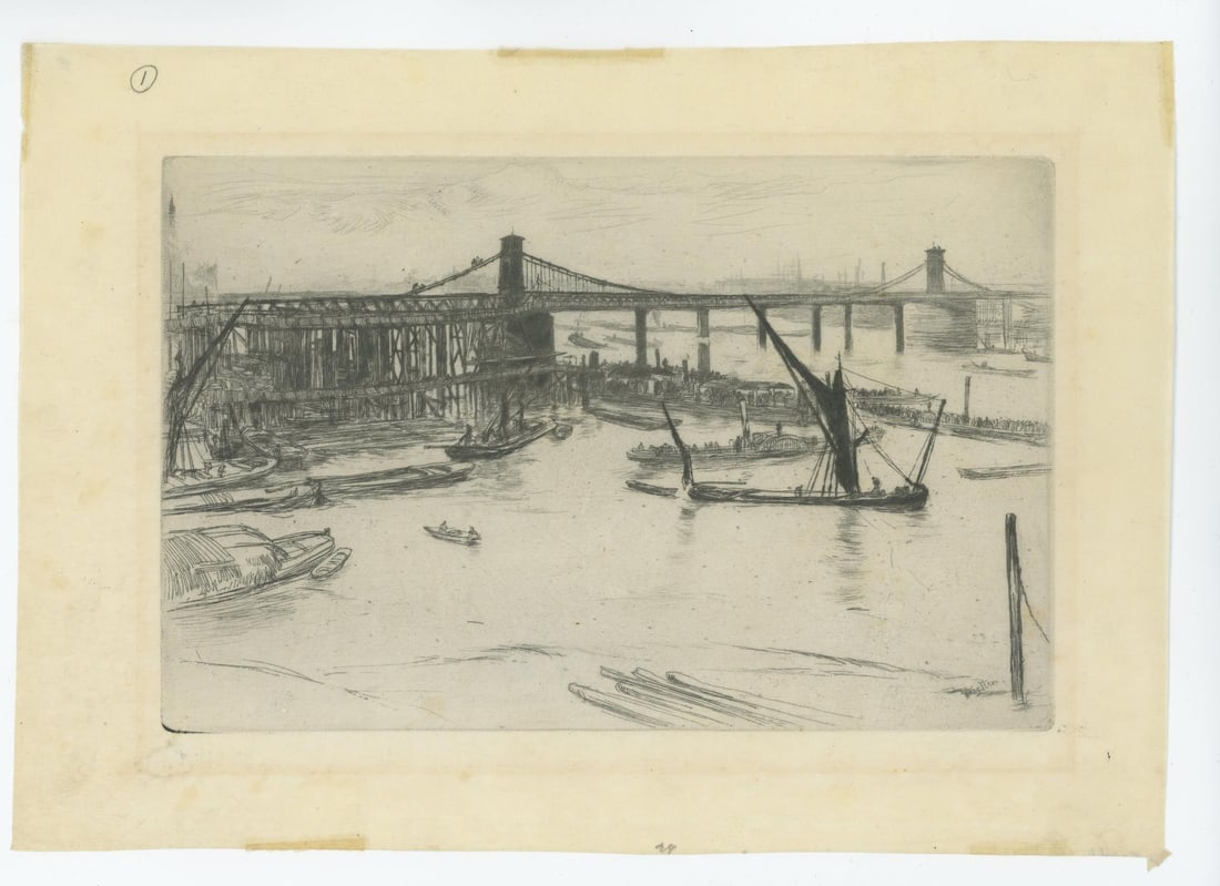 James Abbott McNeill Whistler Etching (1 of 3)