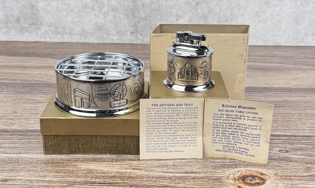 Coca Cola Symbol of Friendship Ashtray and Lighter: Complete in boxes.