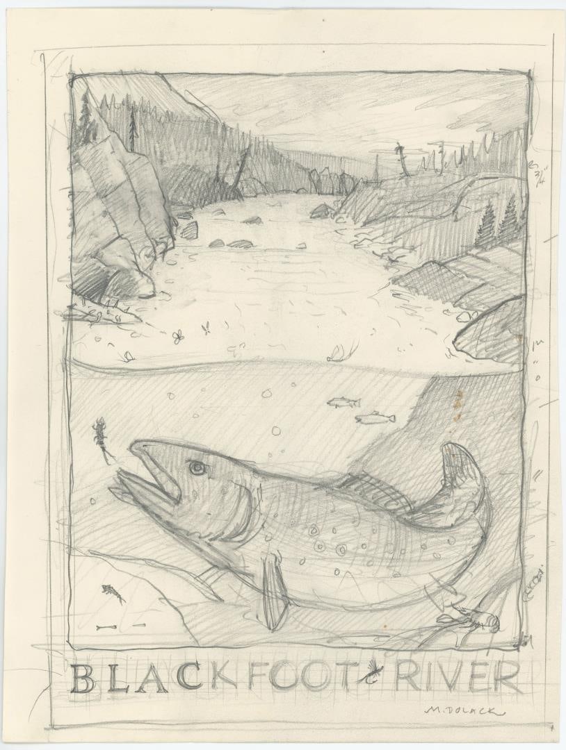 Monte Dolack Blackfoot River Poster Study (1 of 3)