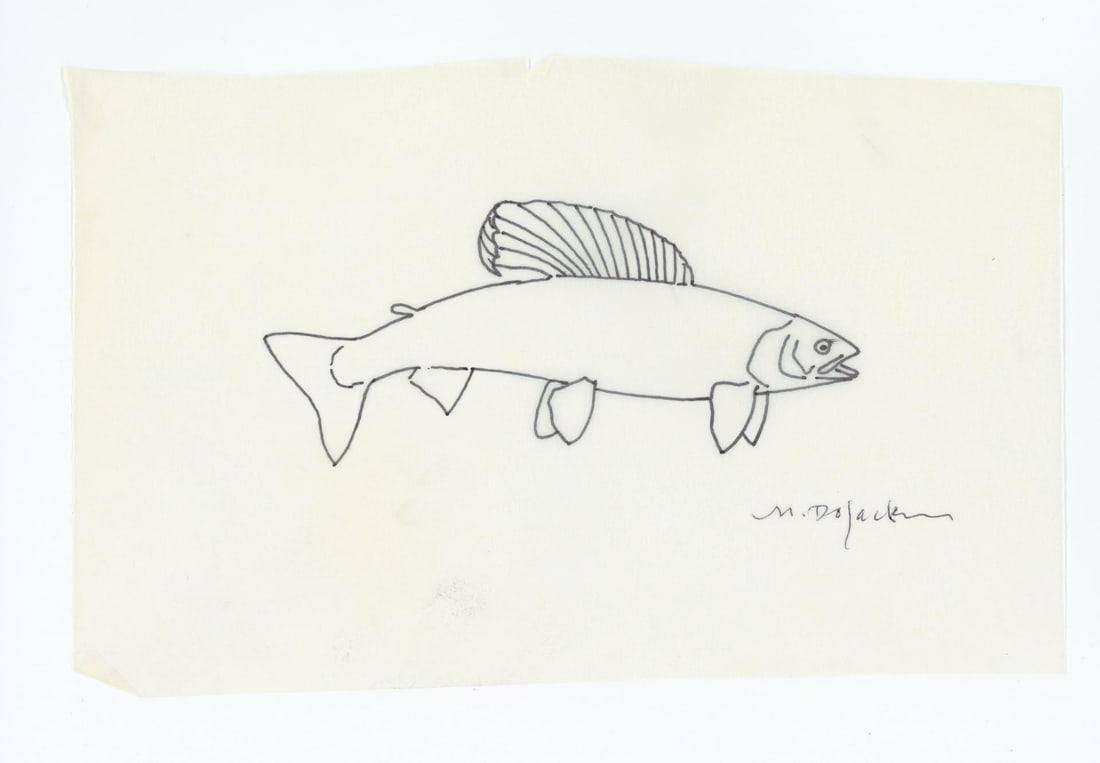 Monte Dolack Original Drawing Of Arctic Grayling (1 of 3)