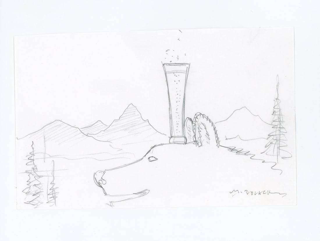 Monte Dolack Original Bear Drawing (1 of 3)