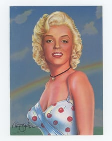 Monte Dolack Marilyn Monroe Signed Notecard