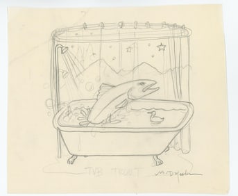 Monte Dolack Original Pencil Drawing