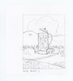 Monte Dolack Original Pencil Drawing