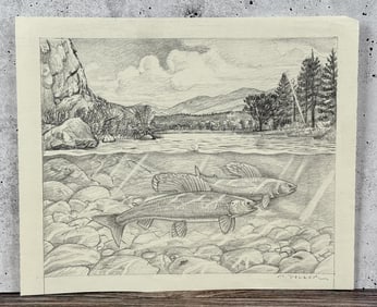 Monte Dolack Montana Grayling Poster Study