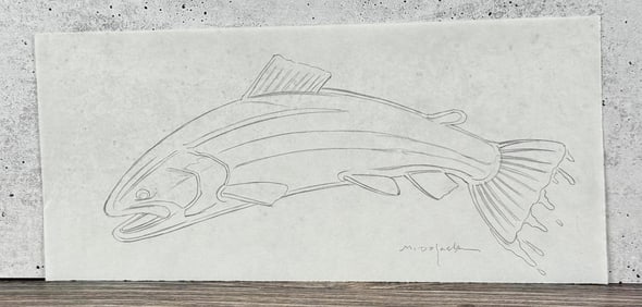 Monte Dolack Moonlight Rainbows Trout Study