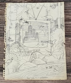 Monte Dolack Original Pen & Ink Drawing