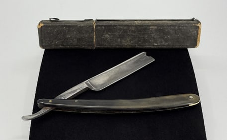 J Wiss & Son Horn Handle Straight Razor