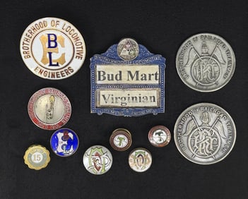 Brotherhood Locomotive Engineers Pins & Badges