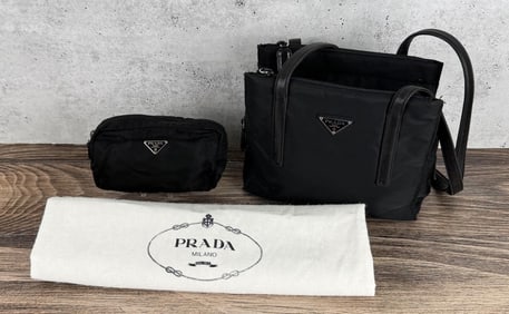 Prada Black Tessuto Nylon Tote Bag