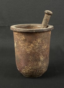 Antique Cast Iron Pharmacy Mortar & Pestle
