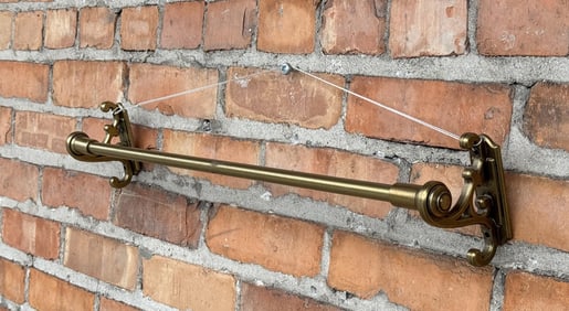 Brass Railroad Coat Luggage Rack