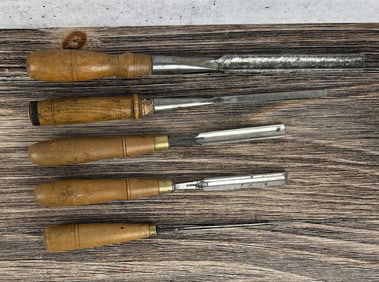 Group of Wood Carving Gouges Chisels
