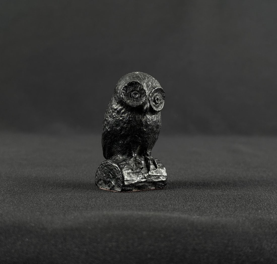 North Wales Carved Coal Owl: 2 1/8" tall.