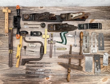 Collection Of Antique Woodworking Tools