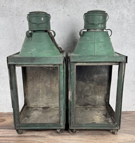 Pair of Railroad Platform Lanterns