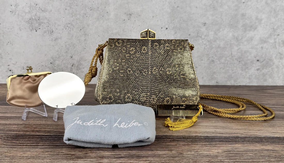 Judith Leiber Lizard Handbag Purse (1 of 6)